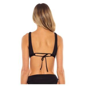 Becca by Rebecca Virtue Black Olivia Bralette Square Neck Bikini Top